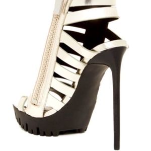 Rachel Zoe Silver - Metallic Finish Sandals
